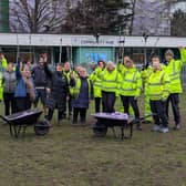 Volunteers from the Friends of Hunslet Moor Park, National Highways and Leeds City Council