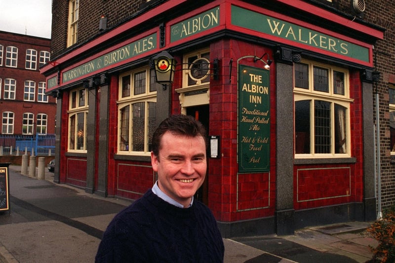 This is Chris Tremlett who ran the The Albion Inn on Armley Road. Pictured in January 1998.
