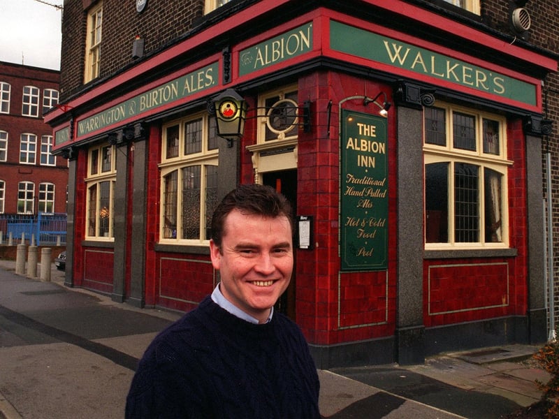 This is Chris Tremlett who ran the The Albion Inn on Armley Road. Pictured in January 1998.