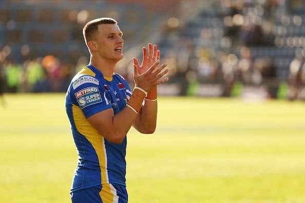 Ash Handley could play through the pain barrier when Leeds Rhinos take on Warrington Wolves at Elland Road today. Picture by John Clifton/SWpix.com.