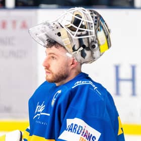 LEADING MAN: Sam Gospel will be one of the most experienced players on the Leeds Knights roster for the 2025-26 NIHL National season. Picture: Kevin Bland/Knights Media.