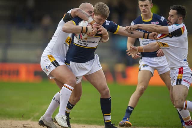 James McDonnell is in contention for his Rhinos Super League debut.  Picture by Tony Johnson.