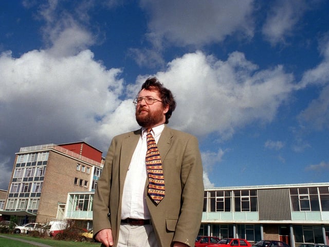 Do you remember Chris Peat? He ran the East Leeds Family Training Centre at Seacroft. Pictured in March 1998.