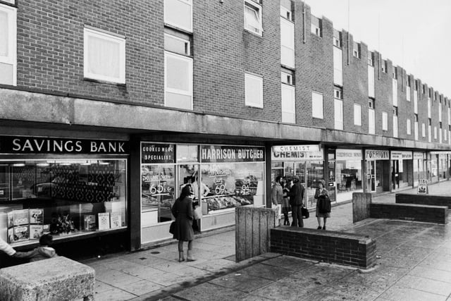 Shops at Seacroft Shopping Centre in November 1979.