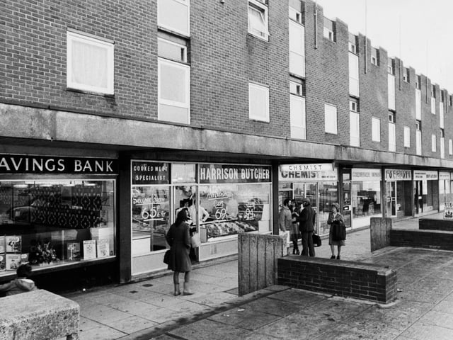 Shops at Seacroft Shopping Centre in November 1979.