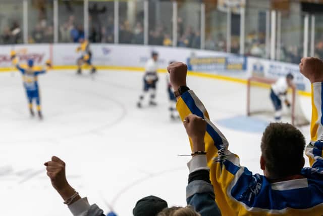 SUPPORT: Leeds Knights' fanbase grew throughout the 2022-23 NIHL National campaign, with the team achieving several 2,200 sell-outs. Picture courtesy of Oliver Portamento