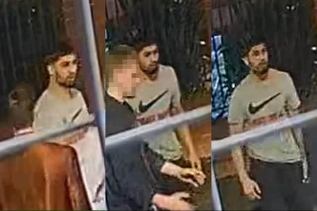 An unprovoked attack in Thornville Road, Headingley, Leeds, on March 29, has prompted a search for this suspect, who has been described as Asian, with dark hair and a beard. He was wearing a grey t-shirt with the Nike logo across the chest, dark trousers and dark shoes.