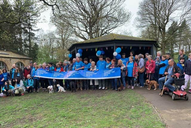 Walkers from the local community attending last year’s Walk with Me for Parkinson’s at Yorkshire Sculpture Park