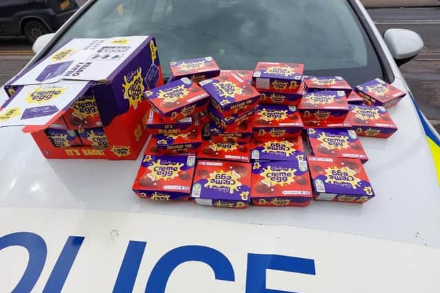 Some of the Creme Eggs stolen