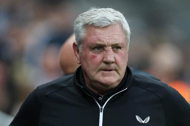 Steve Bruce, Manager of Newcastle United, is under pressure from the home fans. (Photo by Ian MacNicol/Getty Images)