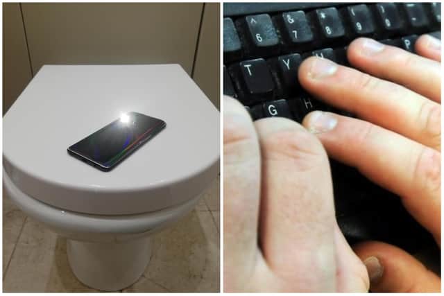 Pervert Place set up a camera in a toilet, and was also to found to have thousands of child abuse images. (library pics)
