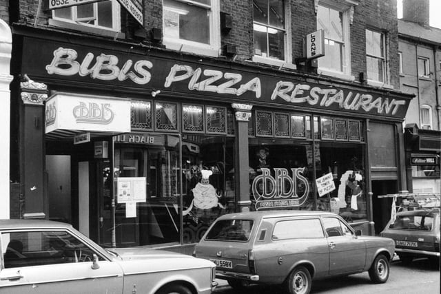 Bibis restaurant on Mill Hill in Leeds city centre pictured in September 1982.