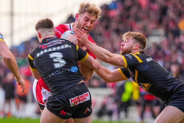 Jack Ormondroyd in action for Salford Red Devils against Castleford Tigers last season. Picture by Olly Hassell/SWpix.com.