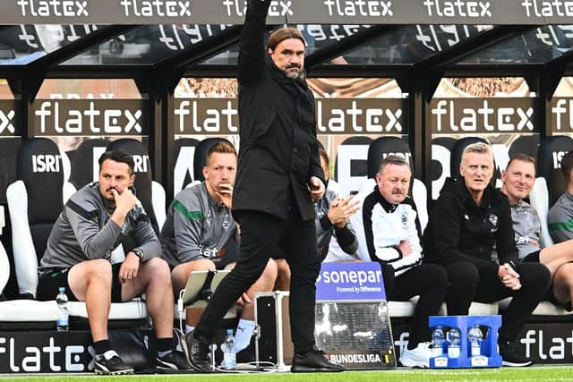 TRUSTED GENERAL - Daniel Farke has taken Eddie Riemer, seated left, with him to numerous clubs prior to their Leeds United arrival. Photo by Alexander Scheuber/Getty Images