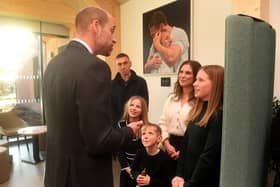 The Prince of Wales officially opens the Rob Burrow Centre for Motor Neurone Disease at Seacroft. Pictured with Lindsey Burrow and her children Jackson, Macy and Maya along with Kevin Sinfield. Picture: Yorkshire Post Photographer Simon Hulme