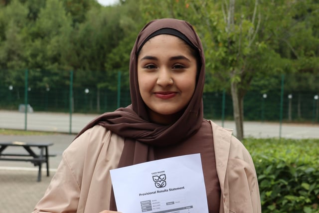 “I just want to say a big thank you to all the teachers who helped me achieve these results! I got all 9s and one 8! I’m now going on to do A-Level Chemistry, Biology and Maths and then hopefully get into Dentistry.” - Alishba Mehmood