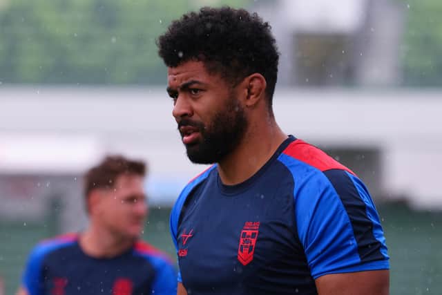Leeds Rhinos' Kallum Watkins is a reserve for England's final World Cup group game, against Papua New Guinea, having not played in the first two. Picture by Peter Keleman/SWpix.com.