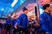 Leeds Rhinos' Ben Littlewood seen during the Ruby League in Las Vegas Fan Fest at Fremont Street Experience. Picture by Alex Whitehead/SWpix.com.