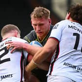 England prop Mikolaj Oledzki is one of nine Leeds Rhinos players ruled out of their Betfred Super League opener at Leigh Leopards. Picture by Olly Hassell/SWpix.com.