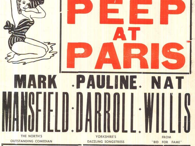 Beauty contest winner Shirl Black was the main draw for this show staged at the City Varieties in December 1957.