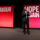 Prime Minister Andy Burnham delivering his keynote speech during the Labour Party Conference at the ACC Liverpool.