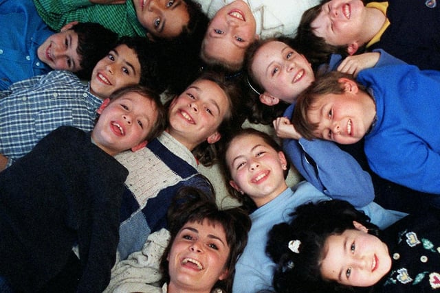 October 1998 and Nicola Bicklers, from Shadwell is pictured with some of the children in her drama workshop.