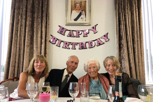Marjorie, originally of the Temple Newsam area of the city, celebrated her big day on Wednesday with family and friends at Garforth Golf Club.