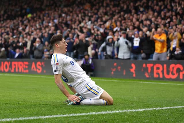 EXCITEMENT: From Leeds United and Whites winger Dan James, above. Photo by George Wood/Getty Images.