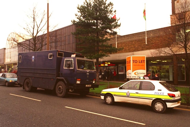 A Securicor truck and Barclays Bank at the Arndale Centre were the scene of an armed robbery in November 1995.