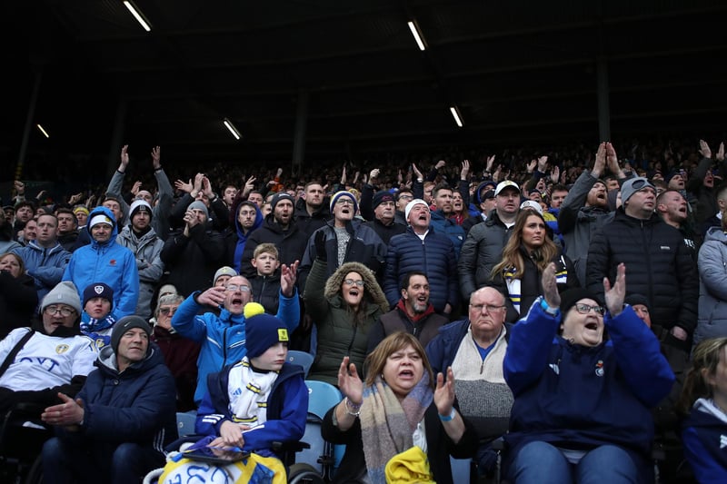 Leeds United fans react during the Sky Bet Championship match between Leeds United and Preston North End at Elland Road on January 21, 2024 in Leeds, England. Pic: George Wood/Getty Images