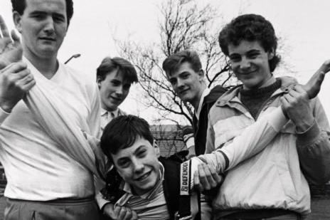 Skydivers from Bruntcliffe High School pictured in February 1987.