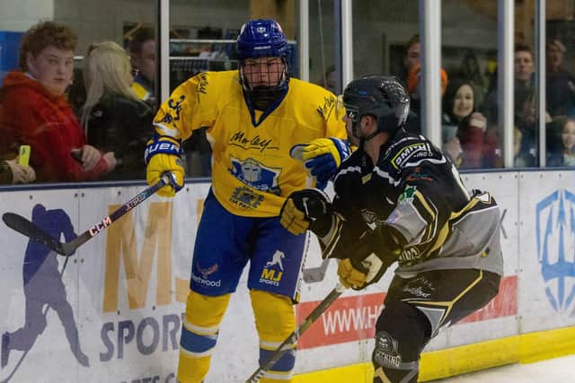 CALLED UP: Fin Bradon is one of the youngest members of the GB Under-20 squad in Dumfries. Picture: Aaron Badkin/Leeds Knights