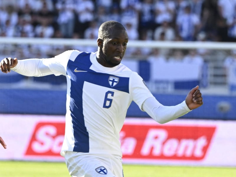 Glen Kamara is another who has just joined the group at Elland Road and will be going even further afield as the Finns face a trip to Kazakhstan before hosting Denmark three days later. (Photo by JUSSI NUKARI/Lehtikuva/AFP via Getty Images)