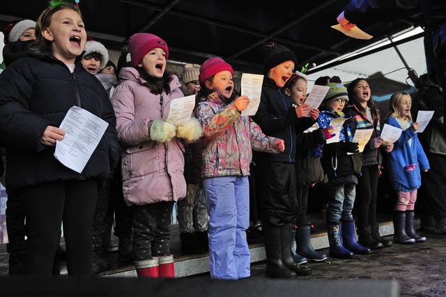 Otley All Saints Primary School choir singing loud and proud
