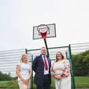 From left to right: Cheryl Day (Blyth District Council), Pete Whittingham (TBBD); Cllr. Rhona Collins meet on site to celebrate the opening of the new MUGA