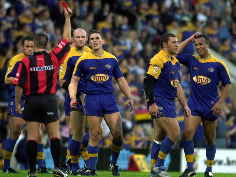 Red carded twice in his Leeds career, for a high tackle during a 28-18 Headingley Challenge Cup win over Wigan Warriors in 1999 and for punching Stuart Fielden when Rhinos lost 46-18 at Bradford Bulls in 2002.