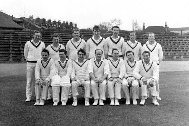 Yorkshire County Cricket Team. Pictured, back row from left, are G A Cope, P Sharpe, A Nicholson, P Stringer, J Waring, J Hampshire, G Boycott. Front row, from left, are D Padgett, J Binks, F Trueman, DB Close, R Illingworth, K Taylor, D Wilson. In 1967 Yorkshire won the championship beating Gloucestershire who had previously won it in 1960, 1962, 1663 and 1966.