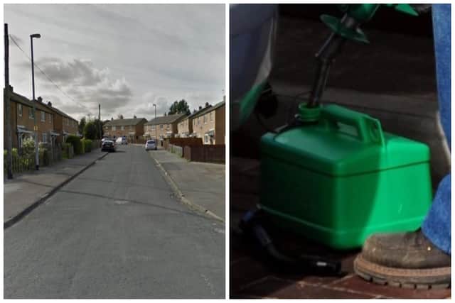 McCormack lit a flame which ignited the fumes of the petrol he spilled in the outhouse on Sunnyhill Crescent. (pic by Google Maps / PA)