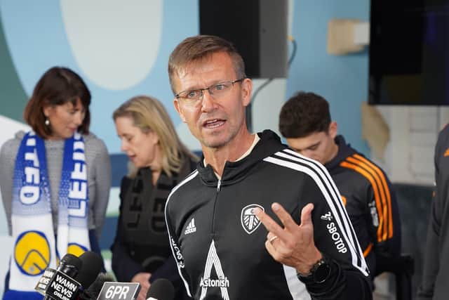 Leeds United boss Jesse Marsch speaks following the club's welcome to Perth and Fremantle (Pic: ICON Perth International Festival of Football)