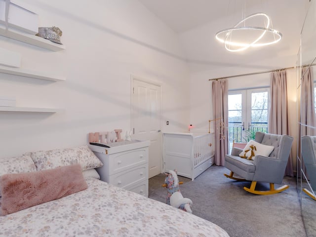 A multi-purpose room used currently as a nursery.