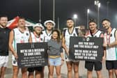 Jo Plinston, Titan Wealth, joins LooseHeadz as they spread their message at the Dubai 7s tournament in November 2024