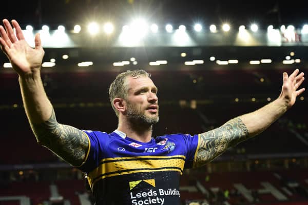 Leeds Rhinos' Jamie Peacock after the 2015 Grand Final win against Wigan Warriors. Picture by Alex Broadway/SWpix.com.