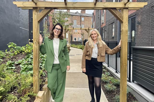 Nina Barker, senior residential sales manager for Rushbond's housebuilding division, Fallowdale Homes, and Alice Simpson, residential portfolio manager.