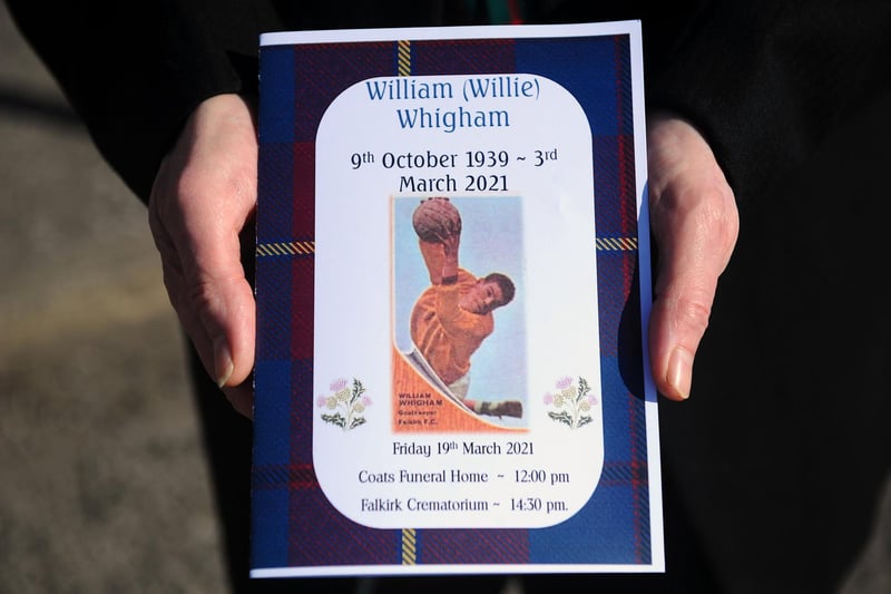 The order of service for Willie Whigham's funeral (Pic: Michael Gillen)