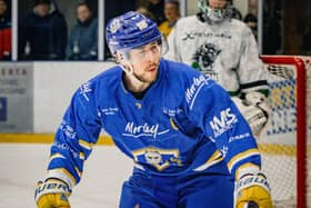 SIDELINED: Kieran Brown sits out this weekend's games against Telford. Picture: Rob Halls/Knights Media.
