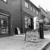 J. Whelan, tobacconist, newsagents and Post Office on Brander Road pictured in April 1939.