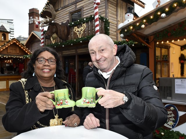 Pictured here is the Lord Mayor of Leeds, Coun Eileen Taylor, and Kurt Stroscher, Director of the Christmas Market Frankurt City Council, back in 2019.