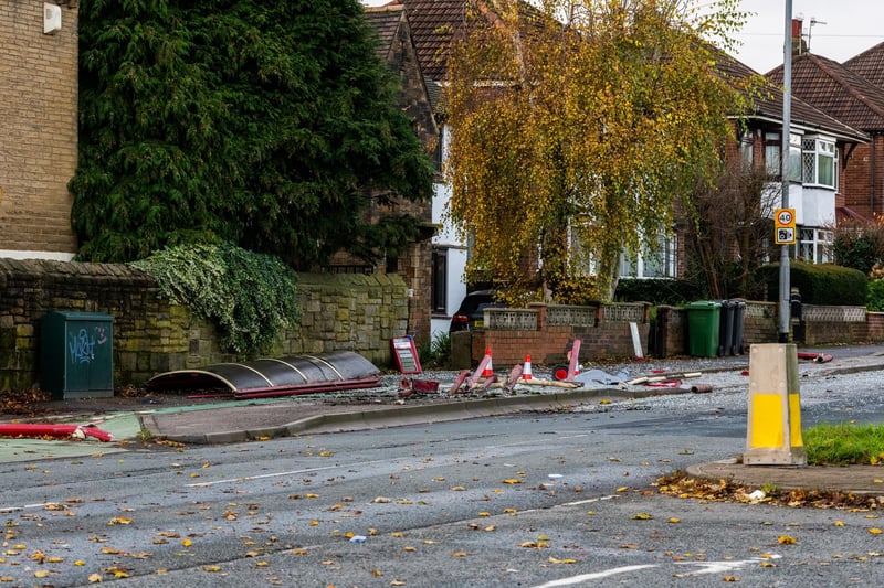 11 latest pictures from scene of bus stop crash at Stanningley Road in ...