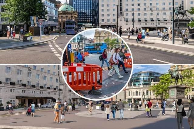 As part of work to make City Square more of a ‘”people-first” environment, traffic management works are diverting all through-traffic away from the area. There are plans for permanent closure to traffic in February 2023 and currently, management arrangements only allow access to Wellington Street from Bishopgate Street for buses and taxis.