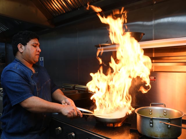 "There were plenty of vegetarian dishes available and the flavours were wonderful and appetising. The food was served piping hot and with generous portions given."